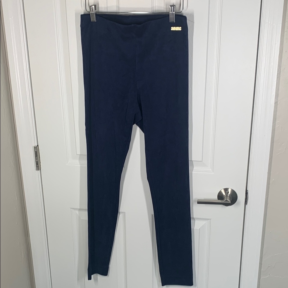 Lilli Pulitzer navy blue faux suede feel legging/ skinny pants size 8